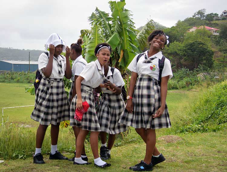 School girls in St. Lucia