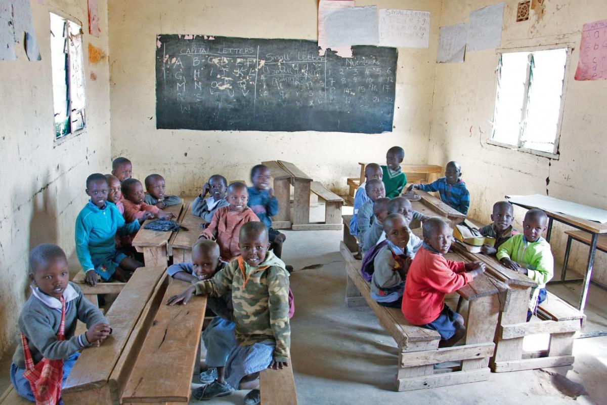 Children in classroom at Ngosuani Primary School