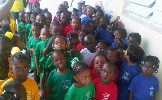 children at Eliza Simon's Primary School