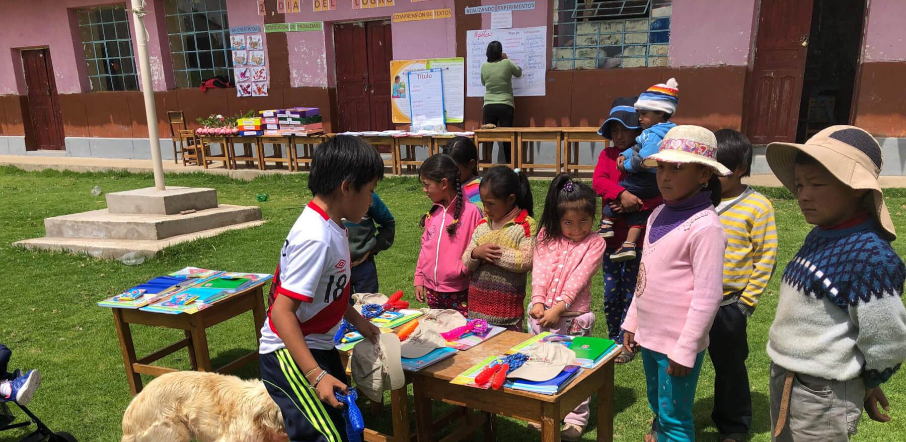 Children outside learning - Pack for a purpose