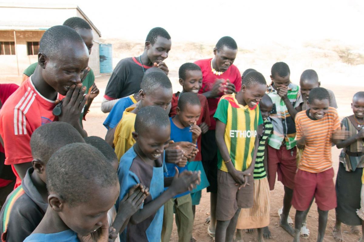 Children's reactions to receiving supplies