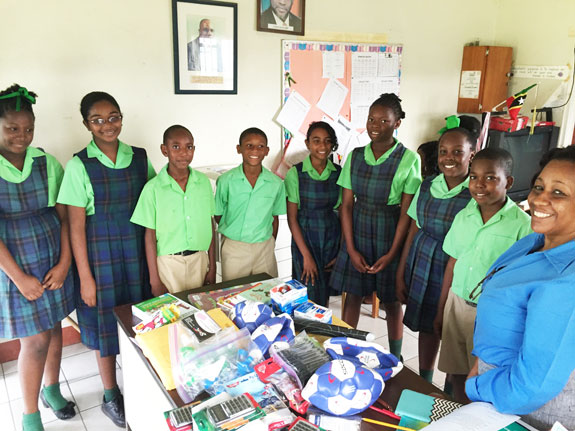 Children at the Violet Petty Primary school in St. Kitts