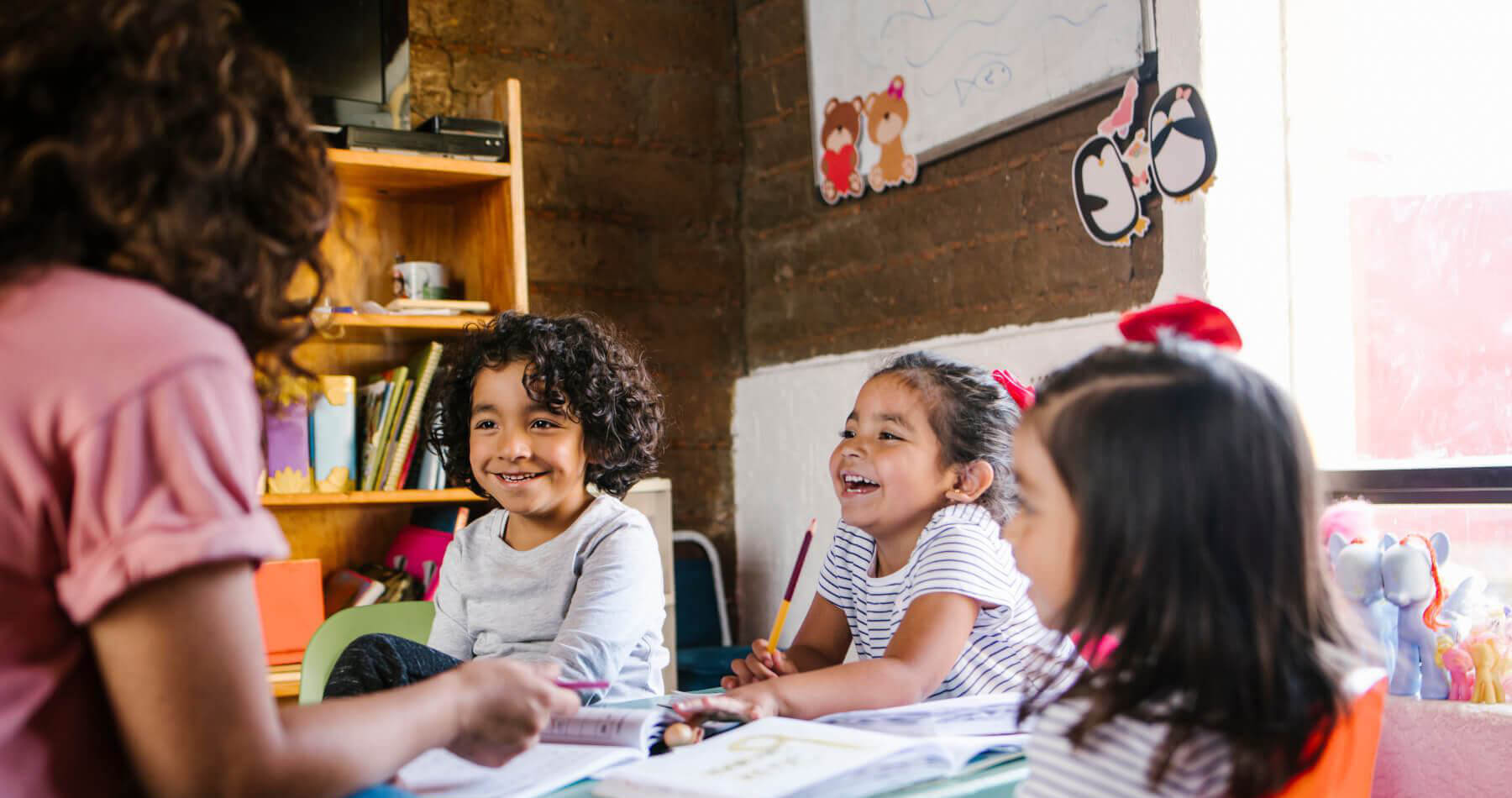 Young children at school with teacher - Pack for a purpose